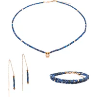 Halskette, Armband und Ohrringe aus Lapislazuli für Frauen Sloya Lumia