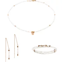 Moonstone necklace, bracelet and earrings for women Sloya Lumia