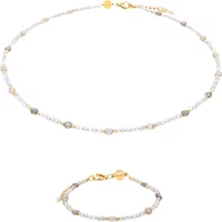 Labradorite necklace and bracelet for women Sloya Paloma