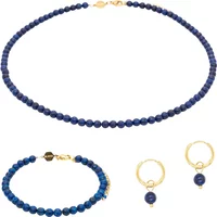 Lapis lazuli necklace, bracelet and earrings for women Sloya Serena