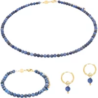 Collier, Armband und Ohrringe aus Sodalith für Frauen Sloya Serena