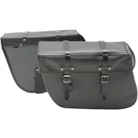 Velo Store - UK Pair of rear bike side panniers trapezoid style vintage - strap attachment - leather effect Sportfabric S202 36 x 11 x 28 cm | Extra 10% off with Subscription, Postage £16.79 to UK Fedex.