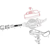 Kit carcasse levier dérailleur arrière droit avec vis fixation Sram Trigger XX1