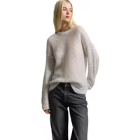 Pull col rond aus Mohair-Strick mit Lochmuster für Damen Stefanel