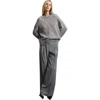 Pull col rond aus Mohairstrick mit geometrischem Muster für Frauen Stefanel