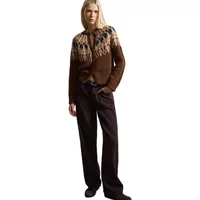Rundhals-Cardigan aus Alpaka Damen Stefanel