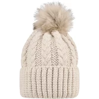 Mädchen gestrickte Mütze mit Zopf und Bommel Sterntaler