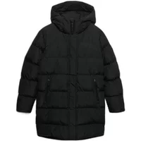 Damen lange Steppjacke mit Kapuze Superdry