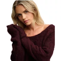 Pull col bateau brossé Damen Superdry