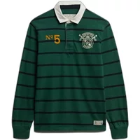Langarm-Polo mit doppeltem Emblem und Streifen Superdry Rugby