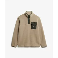 Fleece sweatshirt with snap collar Superdry Fuji
