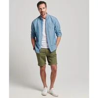 Button-down linen and organic cotton shirt Superdry Studios