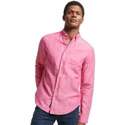 Button-Down Linen And Organic Cotton Shirt Superdry Studios
