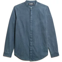 Indigo Shirt With A Tunisian Collar Superdry The Merchant Store