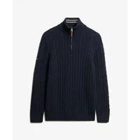 Twisted cotton zip neck jumper Superdry Classic