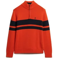Striped trucker sweater in cotton knit Superdry