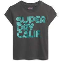 Women's glitter logo t-shirt Superdry Retro