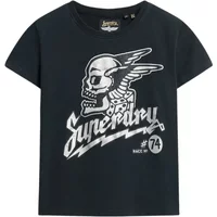 Fitted t-shirt with fancy illustration for women Superdry Poster