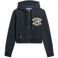 Casual cropped zip-up hoodie for women Superdry Athletic Essentials