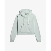 Kurze Damen Kapuzenjacke mit Reißverschluss und Logo Superdry Essential