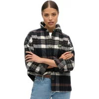 Checkered long sleeve shirt jacket for women Superdry