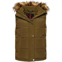 Women's faux fur sleeveless down jacket Superdry Everest