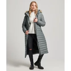 Women's Superdry Fuji Long Hooded Puffer
