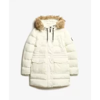 Mid-length women's faux fur puffer jacket Superdry