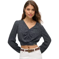 Bluse vorne geknotet Damen Superdry Vintage