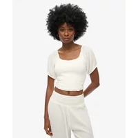Smocked woven women's T-shirt Superdry