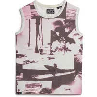 Women’s logo tank top with photographic print Superdry