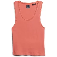 Tanktop aus Bio-Baumwolle mit Spitzenbordüre Frau Superdry Vintage