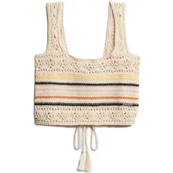 Women's Lace-Up Cropped Crochet Top Superdry