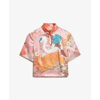 Women's blouse Superdry Mandarin Jacquard