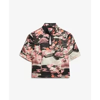 Damenbluse Superdry Mandarin Jacquard