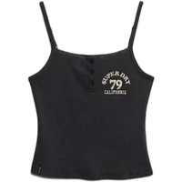 Eingesticktes Trägershirt mit Knöpfen für Frauen Superdry Athletics Essentials