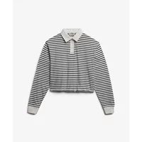 Women's long-sleeved polo shirt Superdry Athletic Essentials Stripe