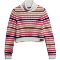 Gestreifter Kurzpullover mit Rollkragen, Damen Superdry