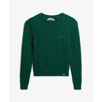 Feinstrickpullover mit Zopfdesign, Rundhalsausschnitt, Damen Superdry