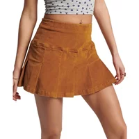 Pleated corduroy mini skirt for women Superdry Vintage