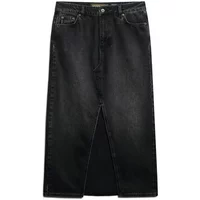 Langer, geschlitzter Jeansrock Damen Superdry