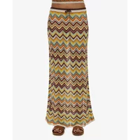 Long zigzag knit skirt for women Superdry