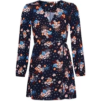 Kurzes bedrucktes Wickelkleid, Damen Superdry