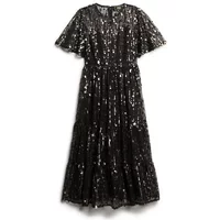 Knielange Kleid aus Netzstoff mit voluminösen Rüschen für Frauen Superdry