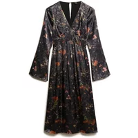 Mid-length flared sleeve jacquard dress for women Superdry