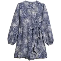 Printed long-sleeve wrap dress for women Superdry