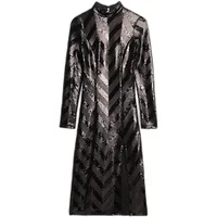 Chevron mid-length dress with open back for women Superdry
