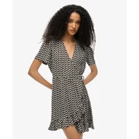 Short printed wrap dress for women Superdry