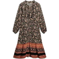 Langarm Midikleid mit Print für Frauen Superdry