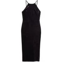 Mid-length velvet dress with lace back for women Superdry